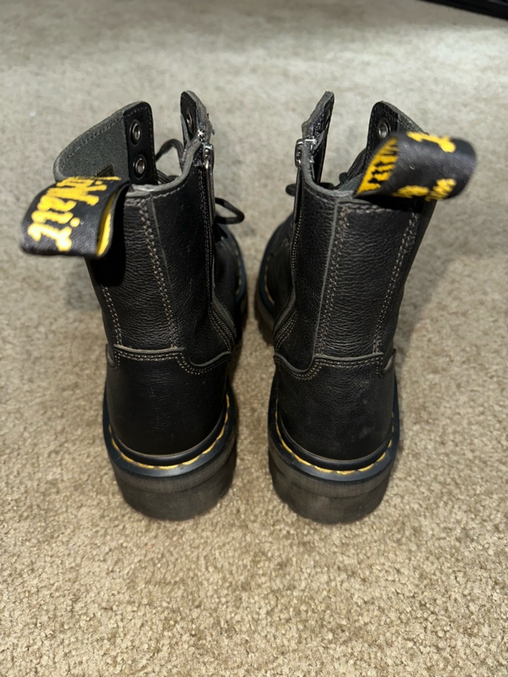 Dr. Martens Jadon III Pisa Leather Platform Boots Black Size US 8 - Picture 7 of 9